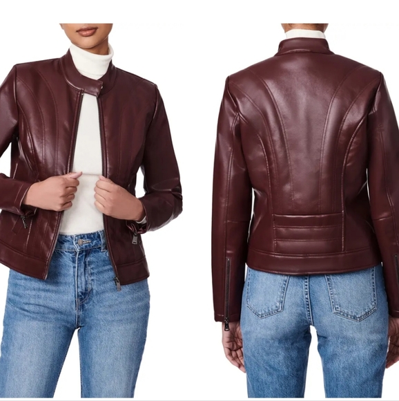 EUC Bernardo Cropped Women’s Faux Leather Jacket - Picture 2 of 16